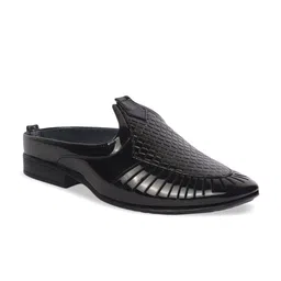 FAUSTO Men Pointed Toe Textured Mules-picture-32