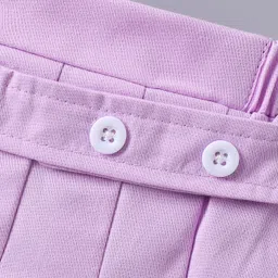 Mark & Mia Coton Solid Colour Skirtswith Pleated Design - Purple image 4