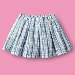 Mark & Mia Woven Full Sleeves Knee Length Checkered Party Suit - Aqua Blue image 4