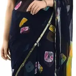 Reboot Fashions Tie and Dye Zari Woven Pure Chiffon Saree-picture-27