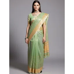 Urban Pallu Woven Design Zari Tissue Handloom Saree-picture-21