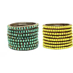 SHRASHTI Multi Glass Artificial Stones & Beads Bangle-picture-13