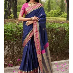 Paramparik Textile Woven Design Zari Paithani Saree-picture-23