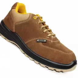 Krieger Steel Toe Safety Shoes Low Ankle Double Density PU Sole Size UK 10 Brown, KR2003-picture-46