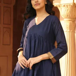 Anni Designer Women Solid A-Line Kurta with Trousers image 5