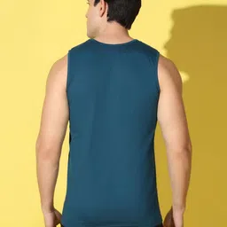 WOOSTRO Men Pack Of 2 Typography Sleeveless Printed Slim Fit T-shirt image 4