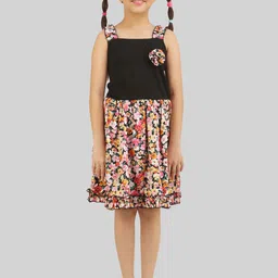 BEING NAUGHTY Girls Floral Printed Crepe Fit & Flare Dress-picture-28