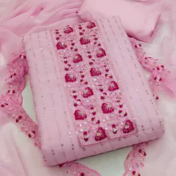 LeeliPeeri Designer Embroidered Unstitched Dress Material-image-86