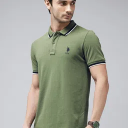 U.S. Polo Assn. Slim Fit Polo Collar Pure Cotton T-shirt image 2