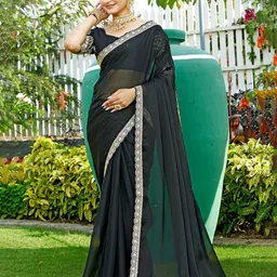 K 5 Fashion Pure Chiffon Saree-picture-31