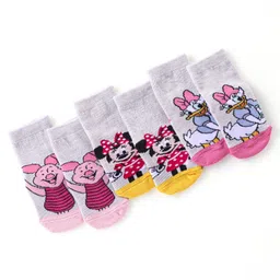 cute walk by babyhug Cute Walk Disney By Babyhug Anti Bacterial Ankle Length Socks Minnie Mouse Design Pack Of 3 - Multicolour-picture-28