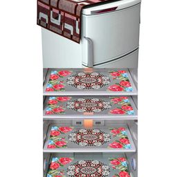 Dakshya Industries Fridge Top Cover and Fridge Mat Combo Set of 5-picture-45