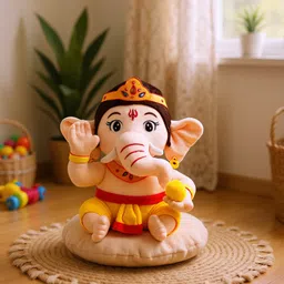 Aurbo Baby Lord Ganesha Mantra Chanting Musical Soft Plush Toy for Kids Small - Height 25 cm-picture-15