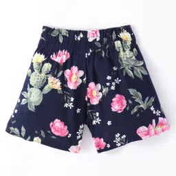 CrayonFlakes Floral Printed Shorts - Navy Blue image 3