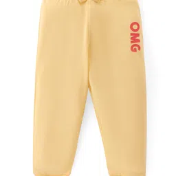 Babyhug Cotton Knit Full  Length Lounge Pants Star Print with Bow Applique Pack of 3 - Multicolour image 2