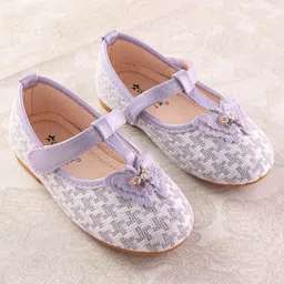 Cute Walk by Babyhug Ballerina With Velcro Closure & Butterfly Applique - Purple image 2