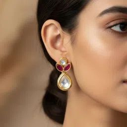 aadita Teardrop Shaped Drop Earrings-picture-44