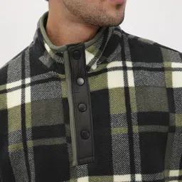 The Roadster Life Co. Checked Mock Collar Sweatshirt image 4