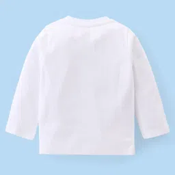 Babyhug Disney Single Jersey Full Sleeves Night Suit With Minnie Mouse Graphics - White & Pink image 3