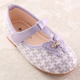 Cute Walk by Babyhug Ballerina With Velcro Closure & Butterfly Applique - Purple image 3