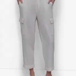 DKNY Fashion Women Mid-Rise Cargos Trousers-image-13
