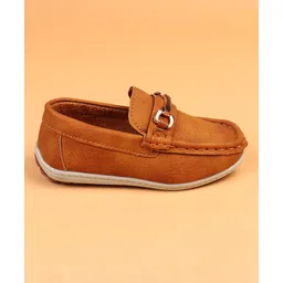 Cute Walk by Babyhug Slip On Solid Loafers - Brown image 4