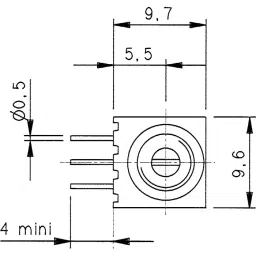 Vishay Panel Mount Rotary Potentiometer 280 mW Power 200 kΩ Resistance Pin Terminal, P10XXAI204KB30 image 2