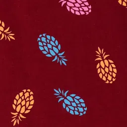 Kiddopanti Girls Maroon & Navy Cotton Regular Fit Printed Pajamas - Pack Of 2 image 5