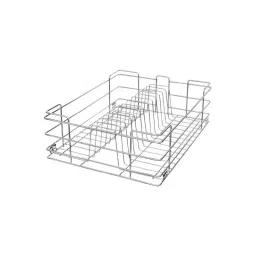 OZONE Speedy Series Basket with Prefixed Plate Insert 378x550x150 mm Corrosion-Resistant Stainless Steel Chrome Finish, OZS-WB-PL 15x22x6 CP-picture-44
