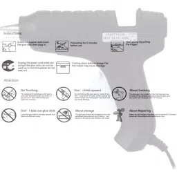 CRAFTYGUN 40 W Trigger Feed Hot Glue Gun Black with 2 Stick, FD-40 W image 5