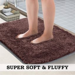 IVAZA Brown Microfibre 1400 GSM Bath Rugs-picture-27