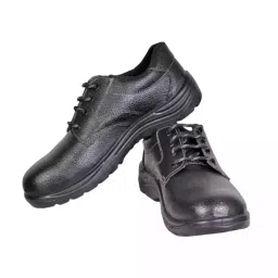 Coffer Safety Steel Toe Safety Shoes PVC Sole Low Ankle Black Leather Size UK 6, 2001-picture-25