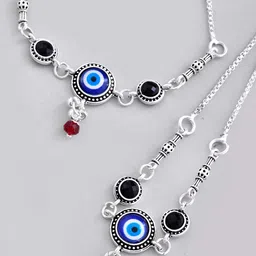 Sangria Silver-Plated Artificial Beads Anklet image 5