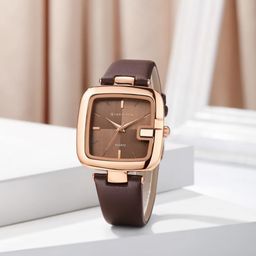 GIORDANO Women Textured Dial & Leather Straps Analogue Watch GZ-60089-03-picture-1