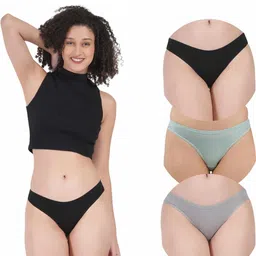 ORLIZEA Set Of 3 Cotton Blend Bikini Briefs-picture-33