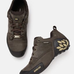 Woodland Men Nubuck Leather Sneakers-picture-4