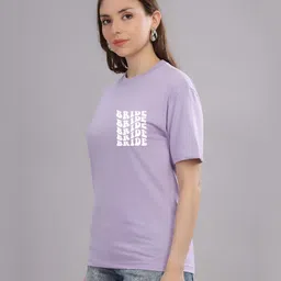 FALTU.CO Women Printed Drop-Shoulder Sleeves Pure Cotton T-shirt image 5