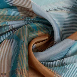 DAATAR Geometric Printed Saree With Blouse Piece image 3