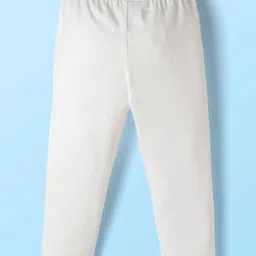 Babyhug Single Jersey Knit Full Length Solid Colour Legging - White-image-28