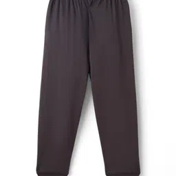 Doreme Single Jersey Knit Full Length Lounge Pants with Text Print - Dark Brown image 2