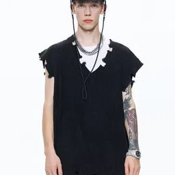 StyleCast x Revolte Men Cable Knit Sweater Vest-picture-22