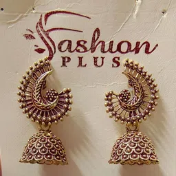 MUNMUN'S Peacock Shaped Jhumkas Earrings image 1