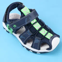 Cute Walk by Babyhug Sandals With Velcro & Closure Camouflage Print - Blue image 3