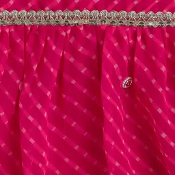 MANY FROCKS & Infant Girls Printed Embellished Fit & Flared Ethnic Dress image 3