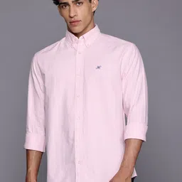 NEXT Striped Button Down Collar Oxford Weave Casual Shirt-picture-18