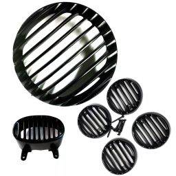 Cartronics Black Plastic Light Grill For Bajaj Avenger-150cc,220cc Set - 6 Pieces-picture-2