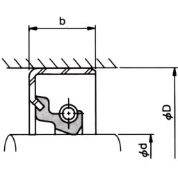 NOK φ88x115 mm SB2 Type Nitrile Rubber Oil Seal, SB2 88 115 13 image 2