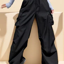 BEONWEAR Women Loose Fit High-Rise Lint Free Trousers-picture-22