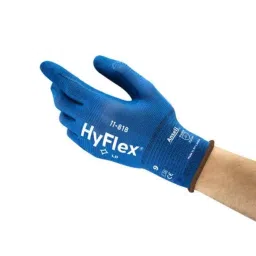 Ansell HyFlex 11-818 Blue Nylon Spandex Abrasion Resistant Gloves Size 7 Foam Nitrile Coating, 11818070-image-14