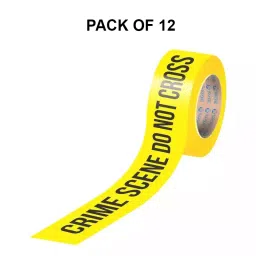 SINGHAL Crime Scene Do Not Cross Barricade Tape Roll 80 m Yellow and Black, CSDNC_YB_3x80_P12 (Pack of 12) image 2